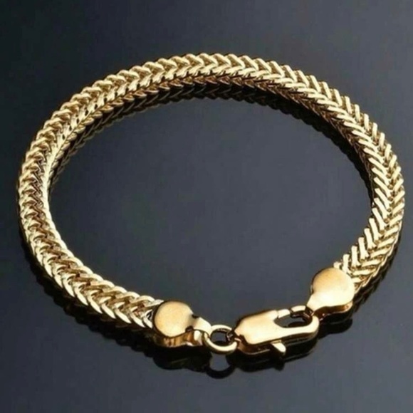 1pc Men's European & American Hip Hop Style Stainless Steel Chain Bracelet - Picture 3 of 5